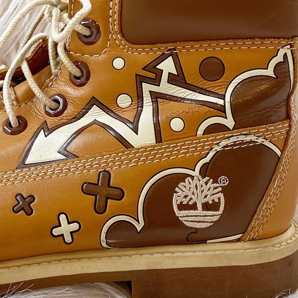 Vintage Rare Custom Timberland Boots Sz 7 - Picture 7 of 15